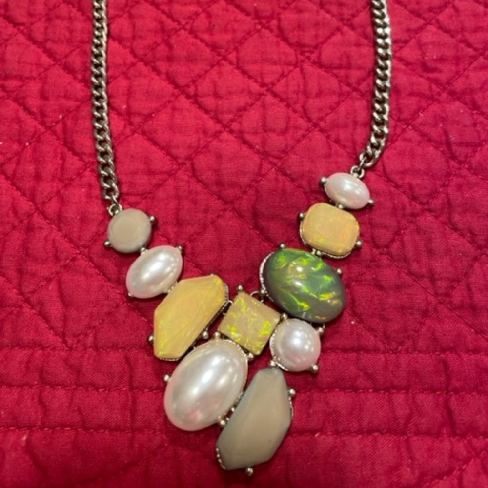 Gold Tone Pendant Sparkle Necklace - Talbots